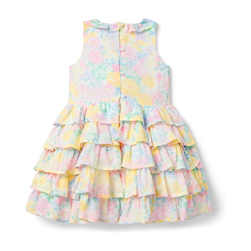 쟈니앤잭 Janie and Jack Tiered Floral Dress (Toddler/Little Kids/Big Kids)
