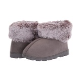 Jessica Simpson Womens and Girls Microsuede Super Soft Bootie Slippers with Indoor Outdoor Sole- Mommy & Me Set Options