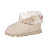 Jessica Simpson Womens and Girls Microsuede Super Soft Bootie Slippers with Indoor Outdoor Sole- Mommy & Me Set Options