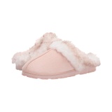 Jessica Simpson Womens Faux Fur Clog - Comfy Furry Soft Indoor House Slippers with Memory Foam