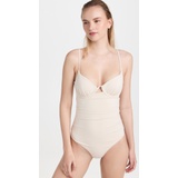 Jonathan Simkhai Laine Solid Swimwear Ruched Cup Underwire Swimsuit
