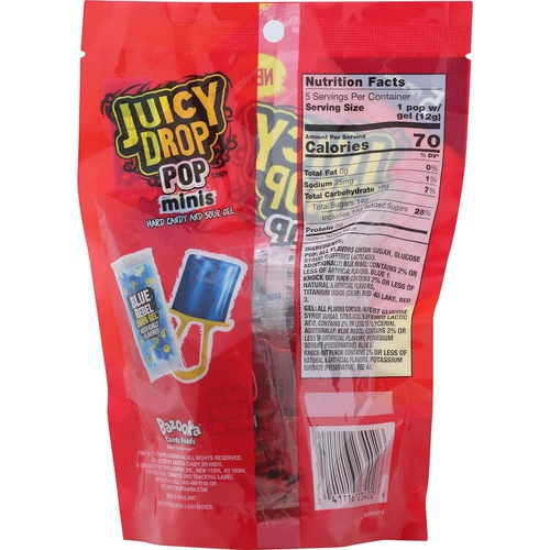  Juicy Drop Pop Mini Sweet Lollipops & Sour Liquid Variety Pack, 12 Count