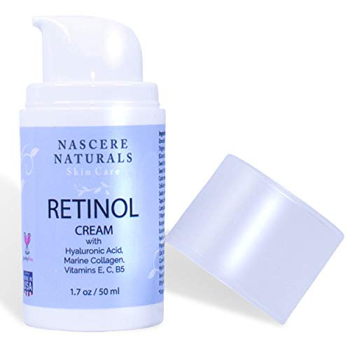  Jurghols Retinol Face Moisturizer Collagen Face Cream - Retinol Cream with Hyaluronic Acid and Vitamin C, E, B5. - Facial Moisturizer Anti Aging Anti Wrinkle Cream. 1.7 Oz
