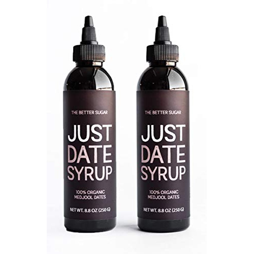  Just Date Syrup: Award-Winning Organic Date Syrup I Two 8.8 OZ Squeeze Bottles I Low-Glycemic, Vegan, Paleo | 1 Ingredient : 100% California Medjool Dates