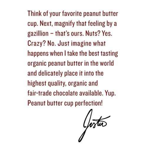  Justins Nut Butter Organic Mini Dark Chocolate Peanut Butter Cups, Rainforest Alliance Certified Cocoa, Gluten-free, Responsibly Sourced, 6 Stand-up Bags, 4.7oz each, White