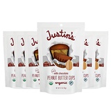 Justins Nut Butter Justins Organic Mini Milk Chocolate Peanut Butter Cups, Rainforest Alliance Certified Cocoa, Gluten-free, Responsibly Sourced, 6 Stand-up Bags, 4.7oz each