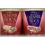 KC Commerce Almond Roca 10oz Canister Variety Pack (Original & Sea salt Caramel Roca)