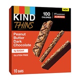 KIND, Thins Bars Gluten Free 100 Calorie, Peanut Butter Dark Chocolate, 60 Count