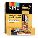 KIND Bars, Honey Roasted Nuts & Sea Salt, Gluten Free, Low Sugar, 1.4oz, 12 Count