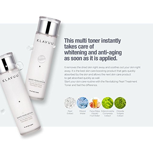  KLAVUU WHITE PEARLSATION Best Revitalizing Pearl Treatment Toner 140ml for All Skin types