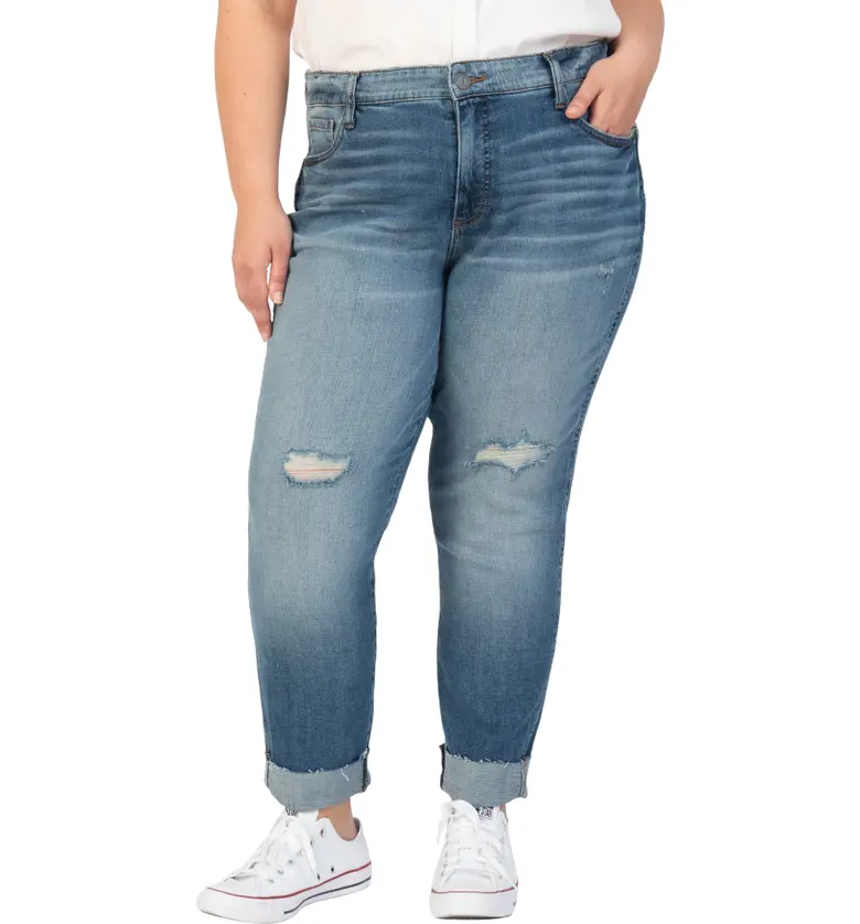 KUT from the Kloth Catherine High Waist Fab Ab Distressed Jeans_ACCOUNTABLE