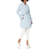 Karl Lagerfeld Paris Womens Cascade Front Wrap Trench Coat
