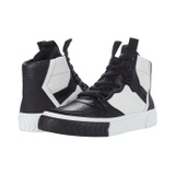Karl Lagerfeld Paris Leather High-Top Sneaker On Two-Tone Sole