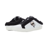 Karl Lagerfeld Paris Leather Faux Fur Lined Backless Sneaker On Banded Sole