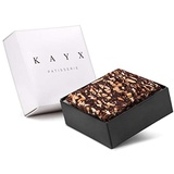 Kayx Chocolate Bark Gift Box, Mothers day Unique Elegant Package Prime for Men and Women, Corporate For any Occasion Vegan, Kosher Parve. (Nut Crunch, Small)