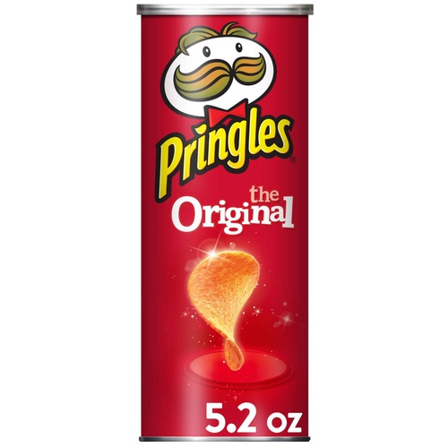  Kelloggs Pringles Original Potato Crisps Chips 5.2 oz. (Pack of 3 Cans)