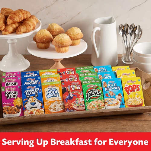  Kelloggs, Breakfast Cereal, Single-Serve Boxes, Variety Pack, Assortment Varies, (48 Count)