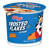 Kelloggs Frosted Flakes Breakfast Cereal, 2.1 oz. Single-Serve Cup, 6 Cups/Box