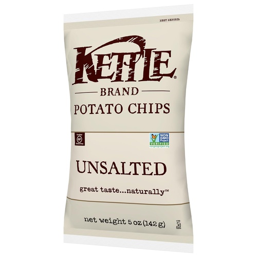  Kettle Brand Potato Chips, Unsalted, 5 Ounce Bags (Pack of 15)