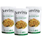Kevins Natural Foods Thai Coconut Sauce - Keto and Paleo Simmer Sauce - Stir-Fry Sauce, Gluten Free, No Preservatives, Non-GMO - 3 Pack (Thai Coconut)