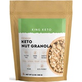 Keto Nut Granola Healthy Breakfast Cereal - King Keto. Perfect for Low Carb Cereals, Food, Snacks, Yogurt. 2g Net Carbs. Almonds, Coconut, Pecan (12 oz)