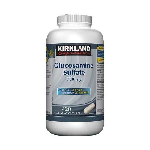  Kirkland Signature Glucosamine Sulfate 750 mg, 420 Vegetarian Capsules (1)