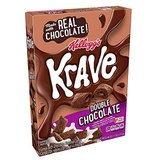 Kellogg’s Krave Breakfast Cereal, Double Chocolate, Good Source of Fiber, 11 oz Box
