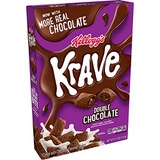 Kelloggs Krave, Breakfast Cereal, Double Chocolate, Filling Made with Real Chocolate, 11oz Box(Pack of 10)