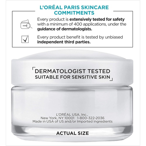  Face Moisturizer, LOreal Paris Skin Care Hydra-Renewal Moisturizer For Face with Pro-Vitamin B5 for Dry/Sensitive Skin, All-Day Hydration, 1.7 Oz