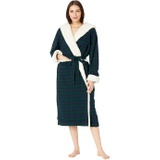 L.L.Bean Scotch Plaid Flannel Sherpa Lined Long Robe