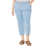 L.L.Bean Plus Size Lakewashed Chino Pull-On Chambray Pants Ankle