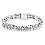LAGOS Caviar Spark Diamond Link Bracelet_SILVER/ DIAMOND