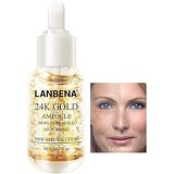 LANBENA 24K Gold Collagen Ampoule Lifting Serum for Improving Skin +Moisturizing + Firming Flexible + Anti Aging Anti Wrinkle (0.53 fl oz)
