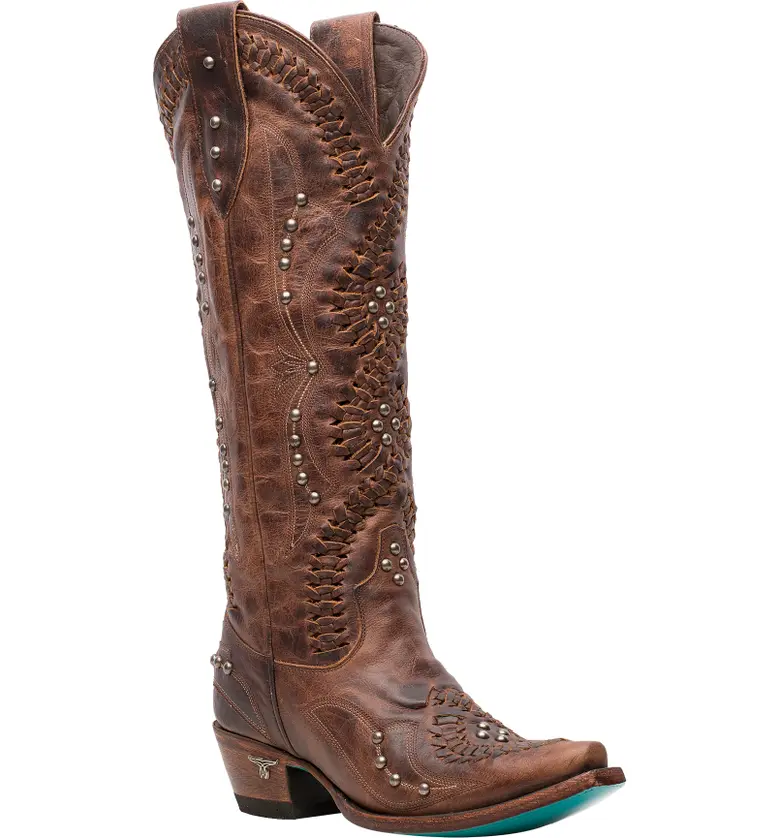 Lane Boots Cossette Western Boot_BROWN LEATHER