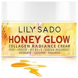 LILY SADO HONEY GLOW Collagen Radiance Cream Natural Face Moisturizer - Daily Facial Lotion - Manuka Honey, Apricot, Collagen & Sodium Hyaluronate - - Anti Aging For Wrinkles, Fine