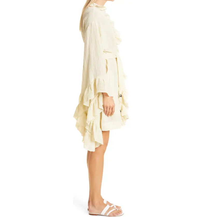  Lisa Marie Fernandez Anita Ruffle Linen Blend Cover-Up Robe_CCG CREAM CHIOS GAUZE