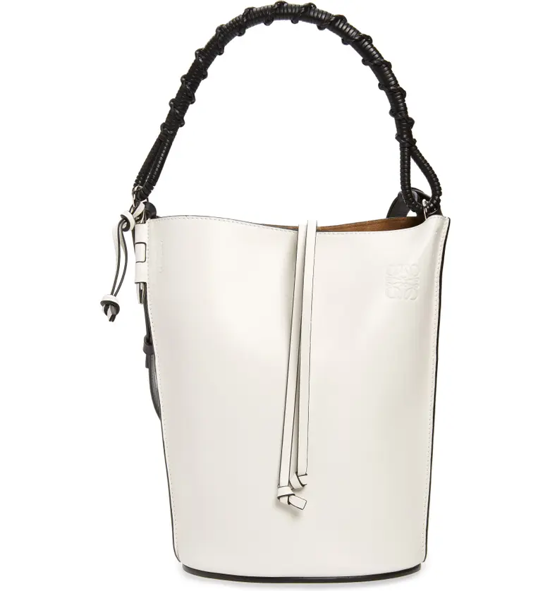 Loewe Gate Leather Bucket Bag_1950 SOFT WHITE
