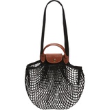 Longchamp Le Pliage Filet Knit Shoulder Bag_BLACK