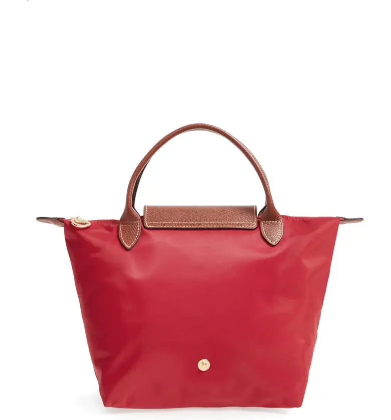  Longchamp Small Le Pliage Top Handle Tote_DEEP RED