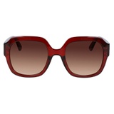 Longchamp Heritage 54mm Gradient Square Sunglasses_WINE/ BROWN