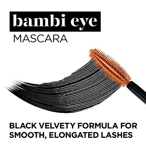  LOreal Paris Bambi Eye Washable Mascara, Doe Eyes, Lasting Volume, Length & Lift, Definition, No Clumping, No Smudging, Black Brown, 0.28 Fl. Oz, Washable Black Brown