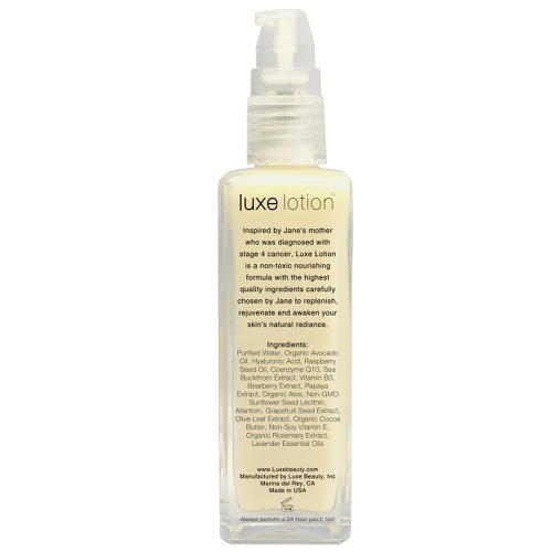  LUXE LOTION 2 oz -Luxe Beauty- Hyaluronic Acid Luxurious Moisturizer Vegan/Organic Ingredients - No Glyerin. No Alcohol. No Parabens. No Mineral Oil. No Diamethacone. Gluten, Soy,