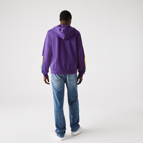 라코스테 Lacoste Menu2019s Hooded Colorblock Fleece Zip Sweatshirt