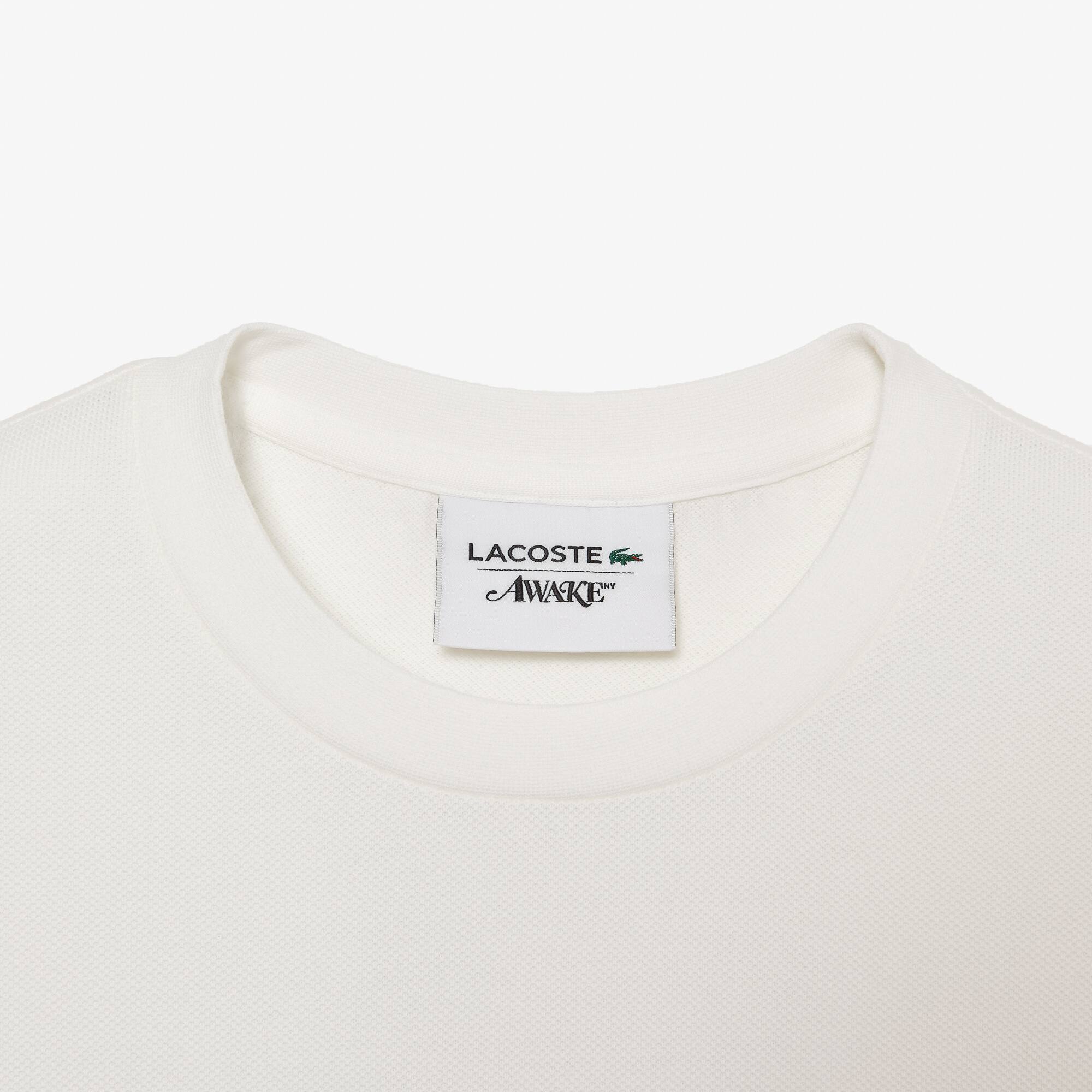 라코스테 Unisex Lacoste x AWAKE NY Logo Cotton Pique T-shirt