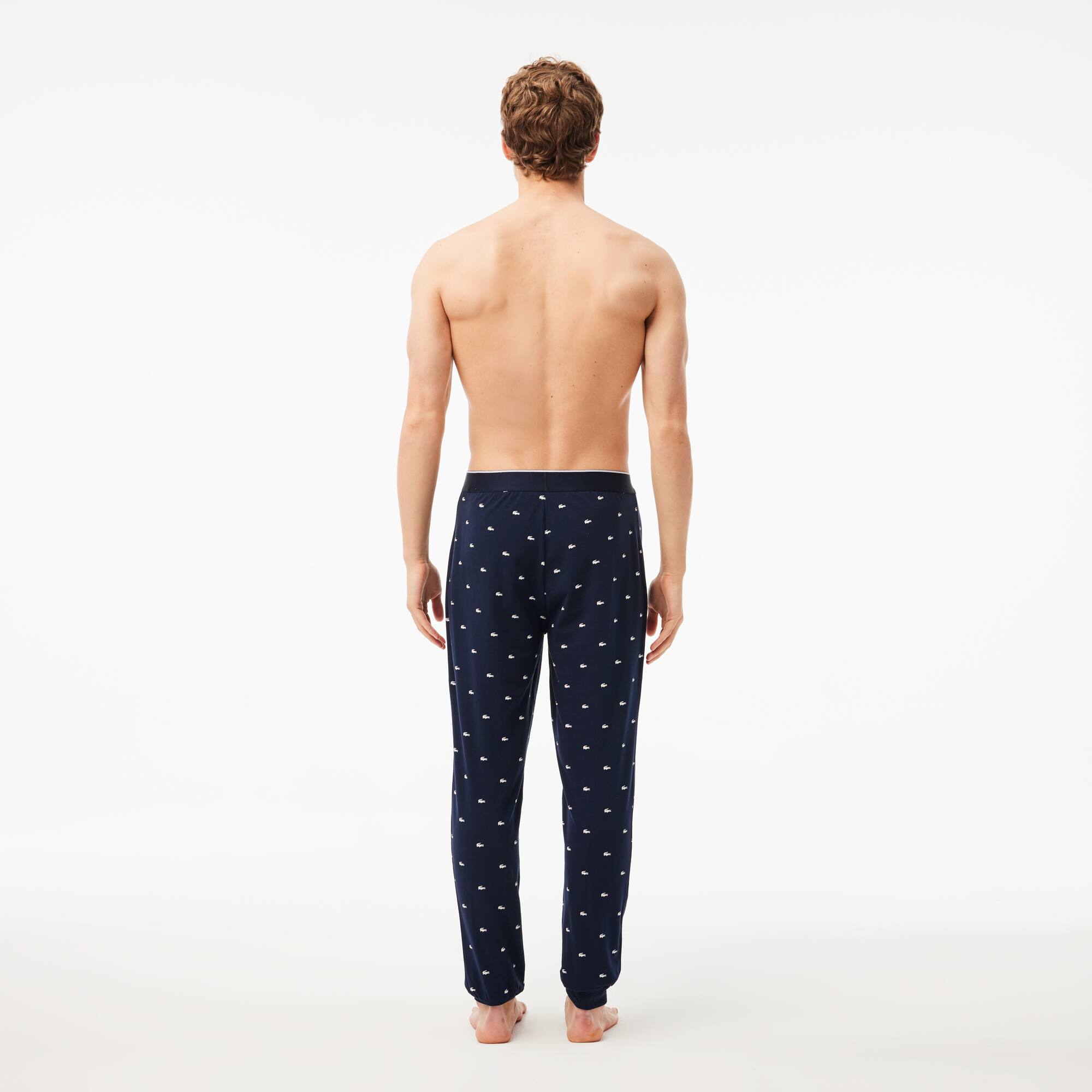 라코스테 Lacoste Printed Jersey Pajama Pants
