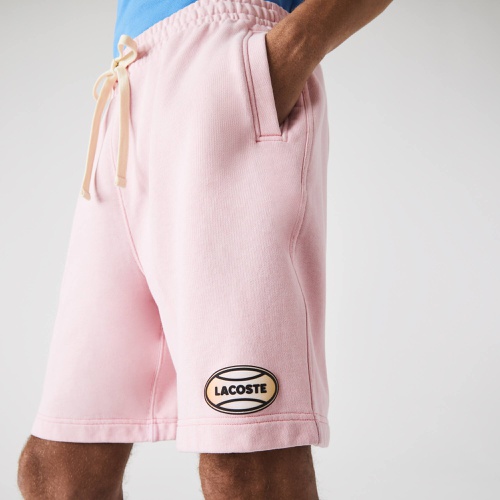라코스테 Mens Lacoste LIVE Flecked Cotton Fleece Shorts
