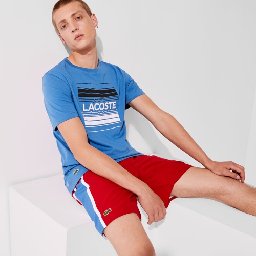 라코스테 Lacoste Mens SPORT Colorblock Panels Lightweight Shorts