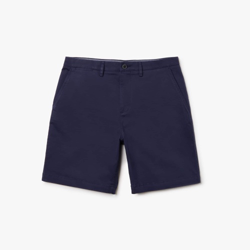 라코스테 Lacoste Mens Regular Fit Cotton Gabardine Bermuda Shorts