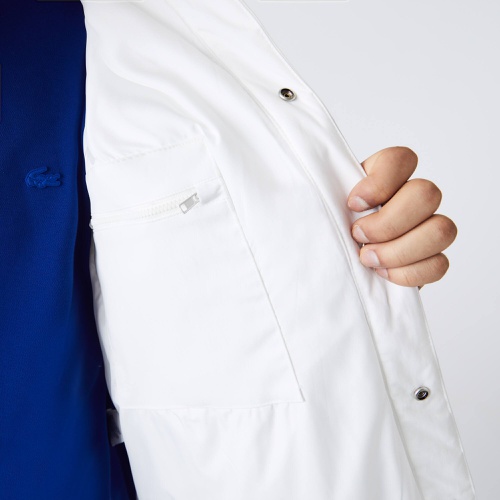 라코스테 Unisex Lacoste LIVE Contrast Hood Buttoned Jacket