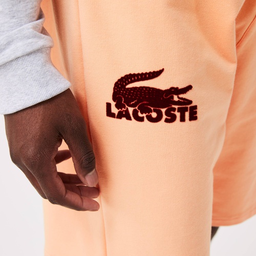 라코스테 Lacoste Mens Velour Crocodile Cotton Fleece Lounge Shorts